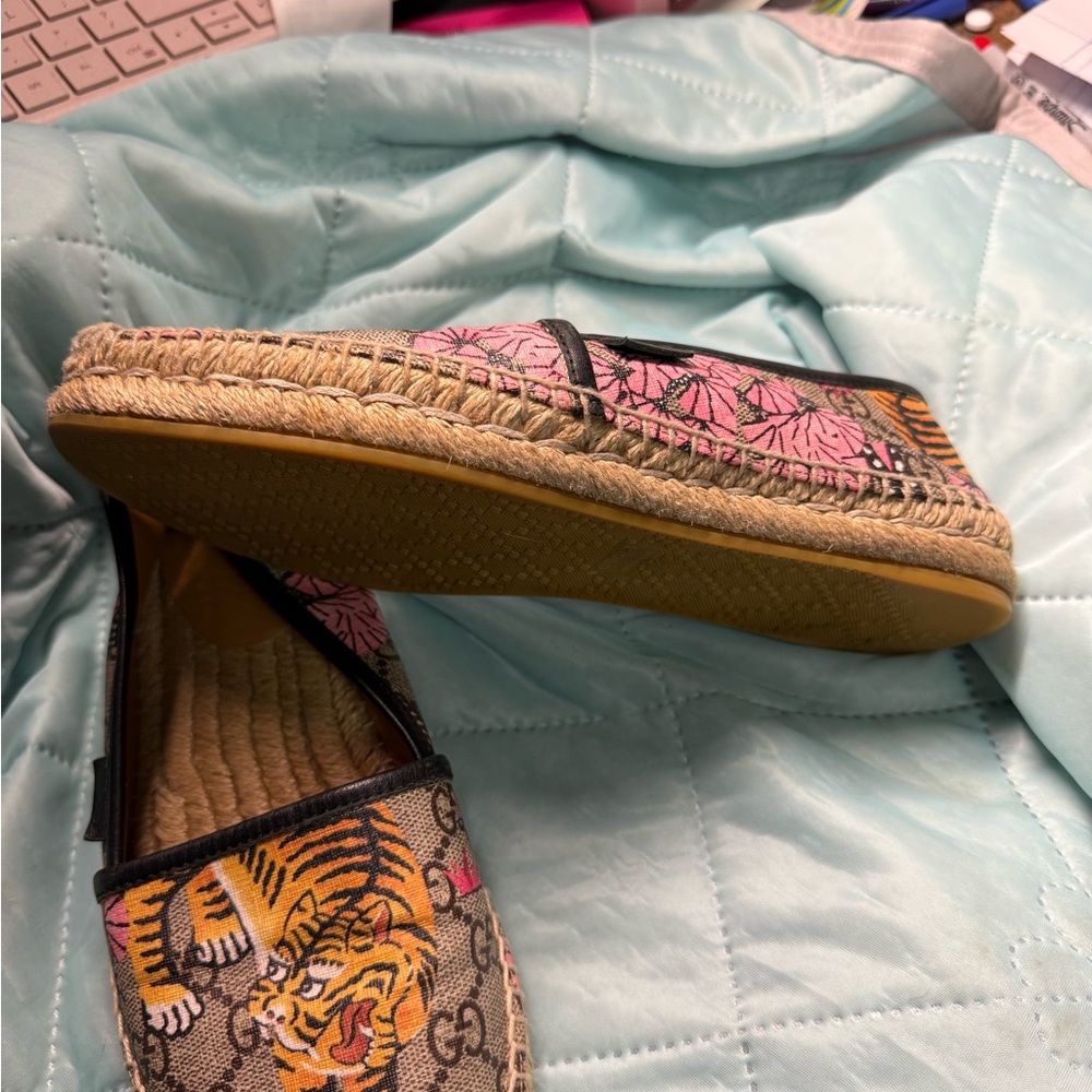 Gucci Women's Espadrille Loafers - Pink and Brown - Picture 7 of 16